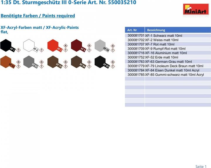 Actual product image Mini art Stug.III O-Series
