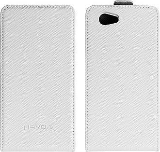 Produktbild Nevox RELINO Case for Sony Xperia Z1 Compact Flip Tasche, white-grey, Blister (4250686402087) (Sony Xperia Z1 Compact)
