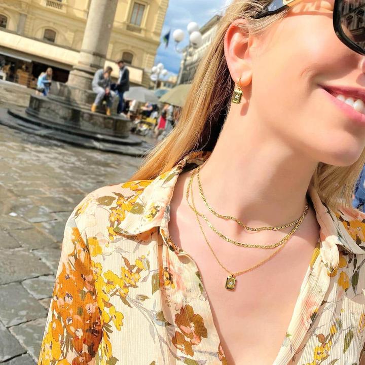 Immagine prodotto Candy Collana Tuli, argento 925, placcato oro (Argento 925, Placcato oro 18k, 42 - 45 cm)