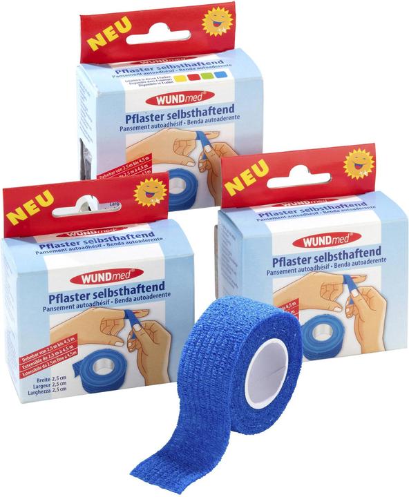 Wundmed Pflaster, selbsthaftend, 3er-Set, Blau (1 x)