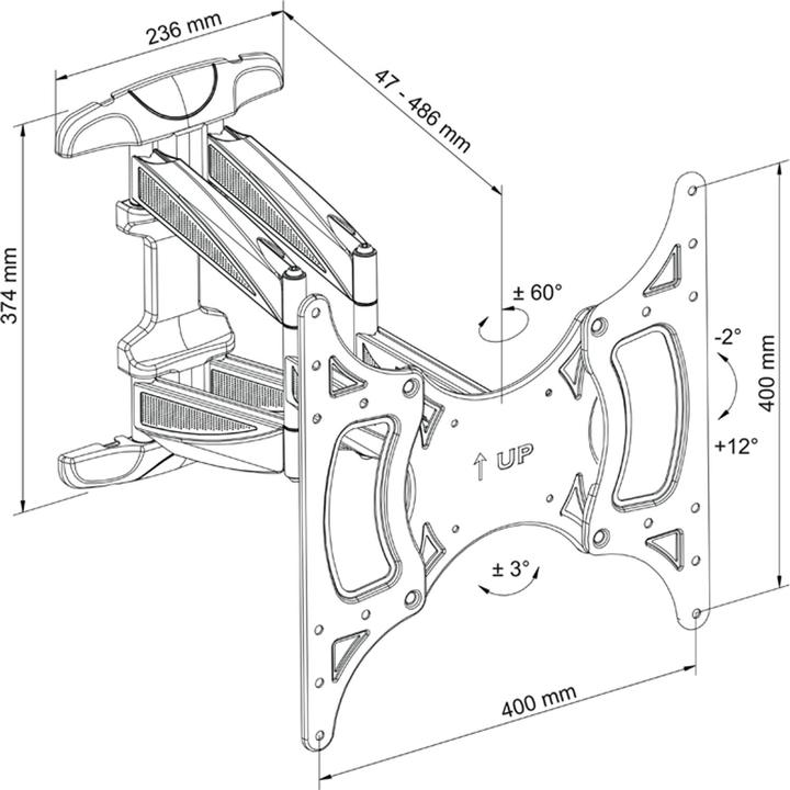 Produktbild TechniSat TechniMount "Flex" (Wand, 74.80", 45 kg)