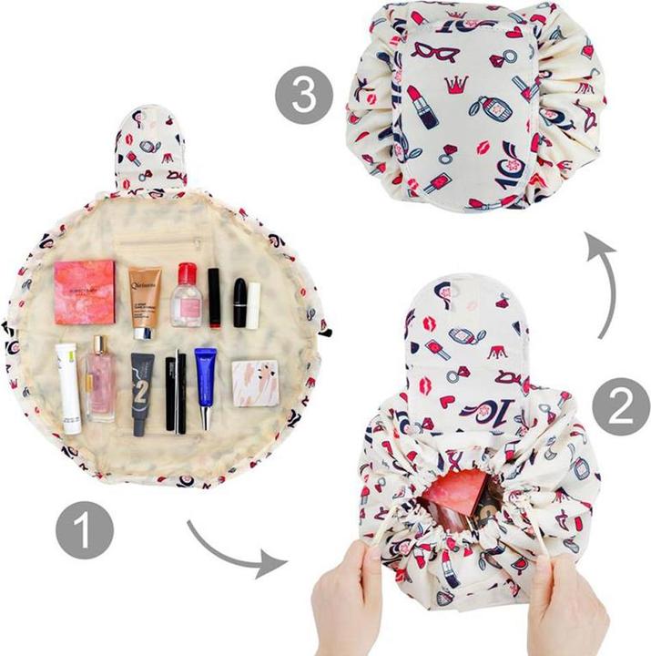 Immagine prodotto Intirilife Borsa per cosmetici in CREMA GIRLY MOTIVE