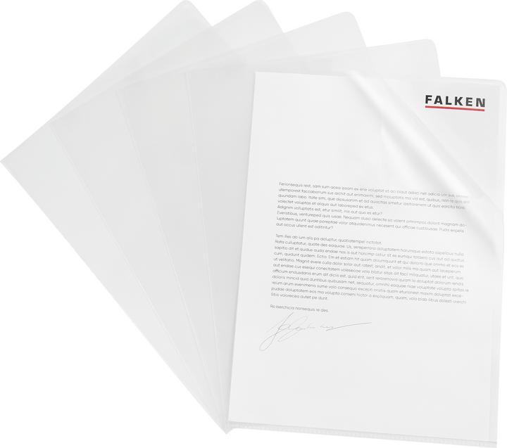 Actual product image Falken 100 Transparent pockets DIN A4 transparent grained 0,12 mm (A4, 100 x)
