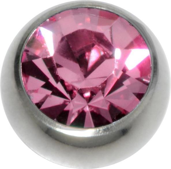 Bijouteria Piercingverschluss (Chirurgenstahl 316L, Kristall)