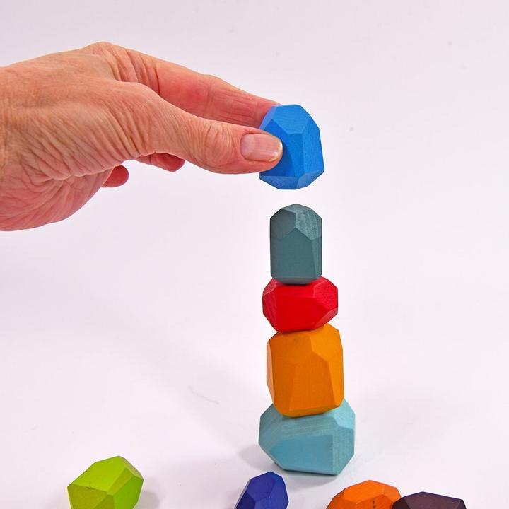 Actual product image Kögler Stacking stones made of wood, building blocks, col