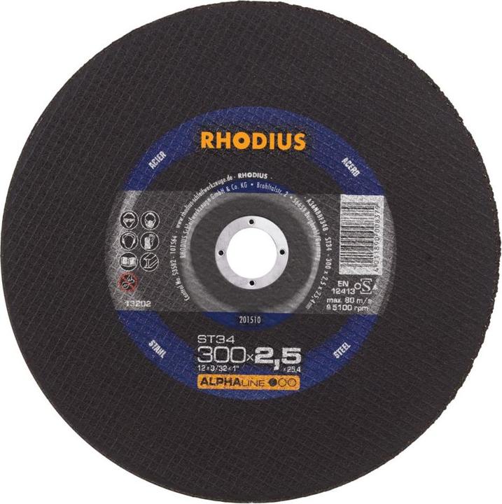 Immagine prodotto Rhodius Disco da taglio fisso ST34 | Ø 300 x 2,5 x 25,40 mm Forma 41 PU: 10