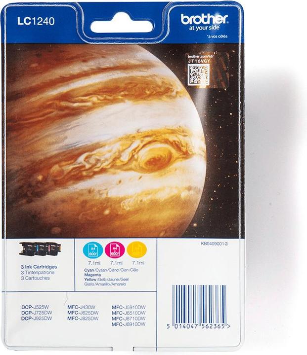 Actual product image Brother LC-1240 BLISTER PACK RAINBOW (M, C, Y)