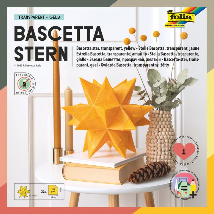 Actual product image Folia Folding leaves Bascetta star midi yellow (32 x)