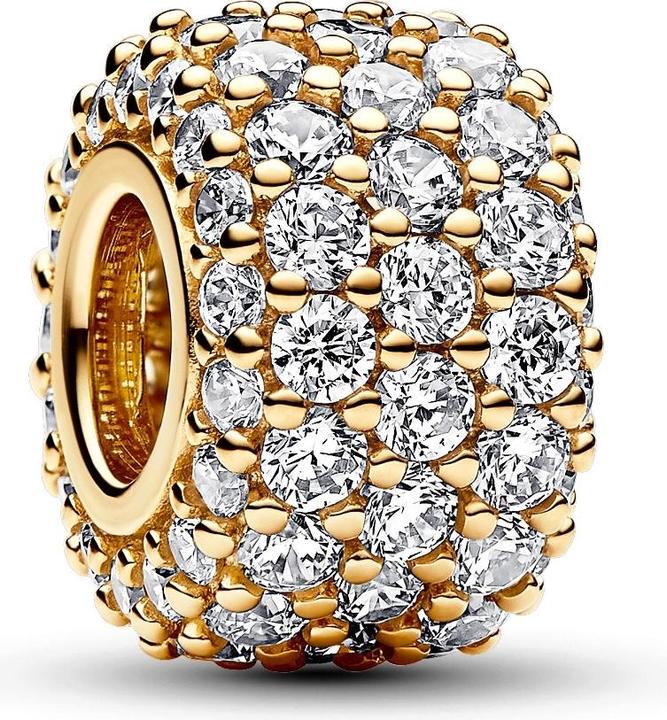 Produktbild Pandora Funkelndes Dreireihiges Pavé Charm (Metall, Vergoldet)