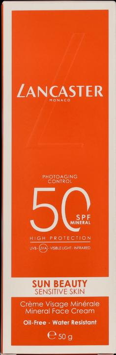 Produktbild Lancaster Sun Beauty Mineral Face Crème Sun Protection Factor 50 (Sonnencreme Gesicht, SPF 50, 50 ml)
