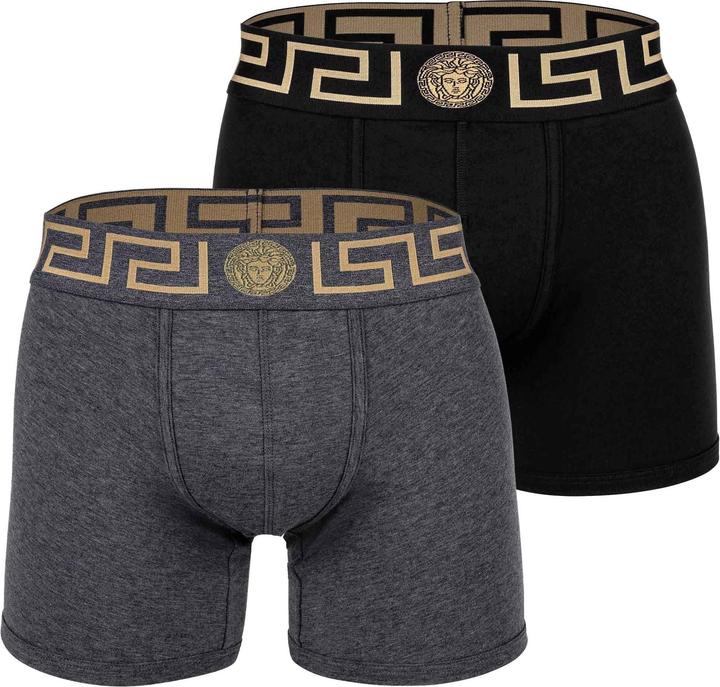 Immagine prodotto Versace Bi-Pack Trunk Jersey Topeka Bi-Stretch Cotton Organic New Logo (L, Confezione da 2)