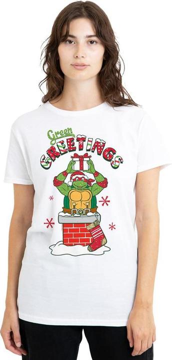 Immagine prodotto Teenage Mutant NT Green Greetings Maglietta Scena di Natale Adulto Unisex (XL)