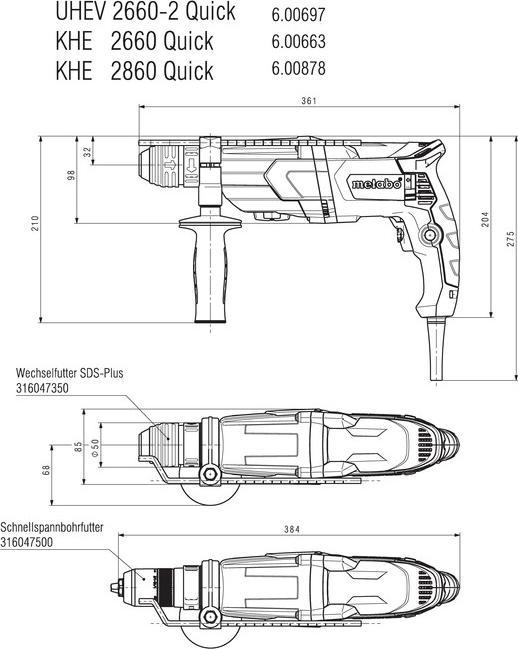 Image du produit Metabo UHE2660-2 Marteau rapide multi-marteaux (Fonctionnement sur secteur)