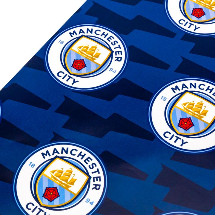 Actual product image Manchester City FC Crest Gift Wrap Sheets (Pack of 2) (Wrapping paper, 2 x)