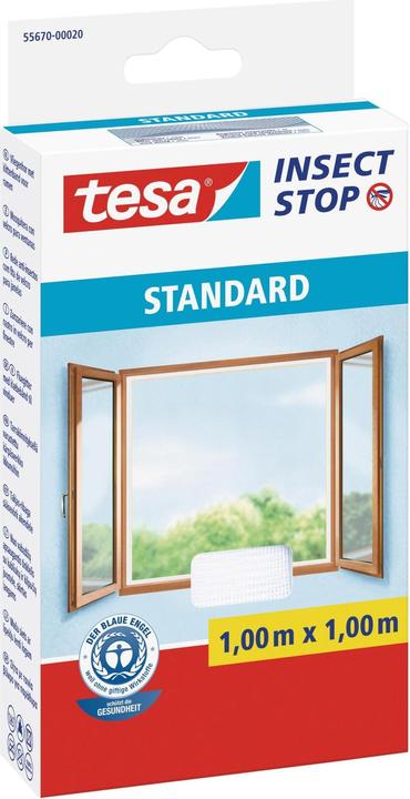 tesa Insektenschutz STANDARD für Fenster, mit Klettband, ohne Bohren