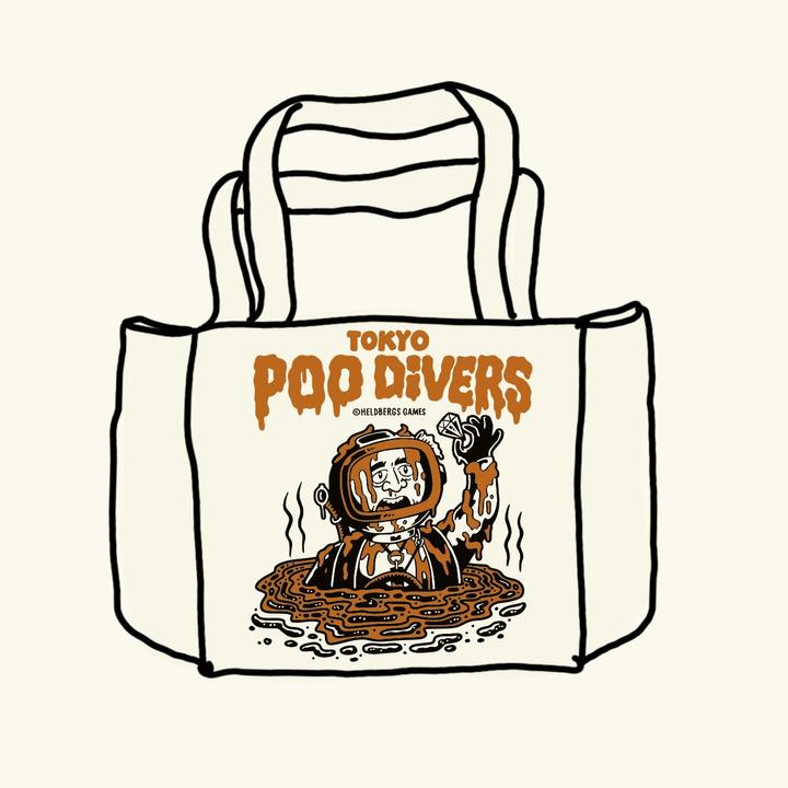 Immagine prodotto Heldbergs Games Tote Bag „Tokyo Poo Divers“ - Tragetasche