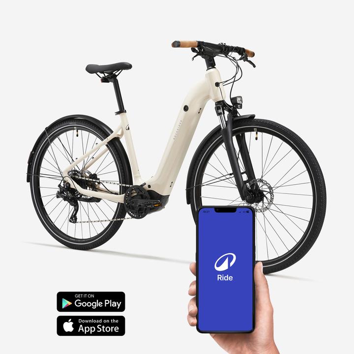 Actual product image Rockrider E-Bike SUV Trekking 28 inch e-actv 500 LF low entry Yamaha beige