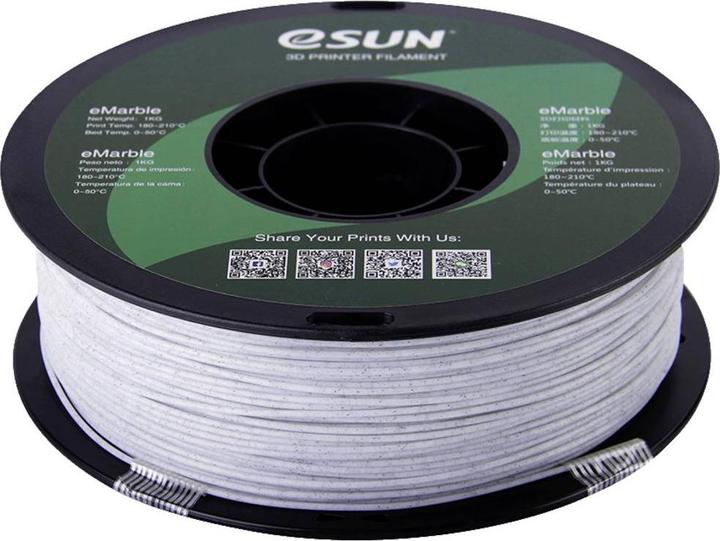 Produktbild eSUN eMarble Filament (PLA, 1.75 mm, 1000 g, Weiss)