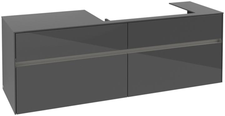 Image du produit Villeroy & Boch V&B Meuble sous-lavabo COLLARO 1600x548x500mm avec LED-B. Gris brillant (160 x 50 x 55 cm)