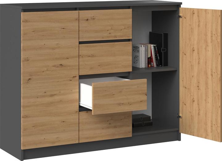 Image du produit Topeshop Commode 2D4S (120 x 40 x 97 cm)