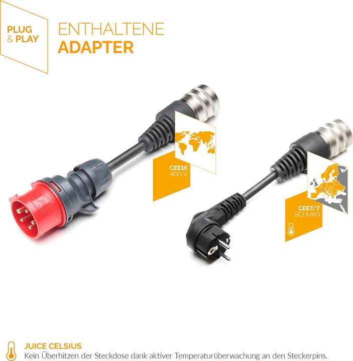 Actual product image Juice Technology Juice Booster 3 air EU Basic Set (Type 2, 11 kW, 16 A, CEE 7/7)