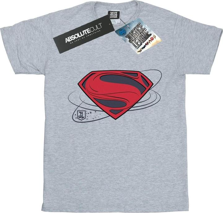 Actual product image Womens/Ladies Justice League Movie Superman Logo Cotton Boyfriend T-Shirt (XXL)