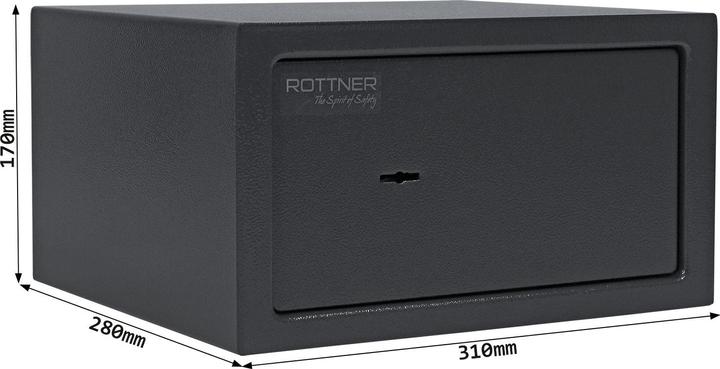 Immagine prodotto Rottner Cassaforte per mobili Jupiter 2 con serratura a doppia mappa (11.52 l)