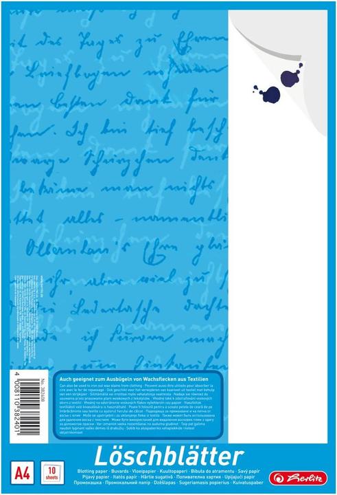 Actual product image Herlitz L "sching paper pad DIN A4, 80 g/sqm, white (A4, Plain, Hardcover)