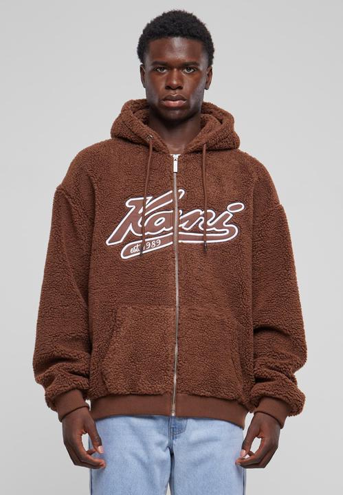 Actual product image Karl Kani KM233-019-1 KK Varsity Teddy Full Zip Hoodie - 111345 (XS)