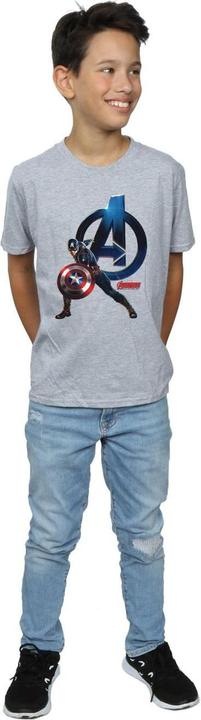 Immagine prodotto Captain America Pose Maglietta Ragazzi (128)