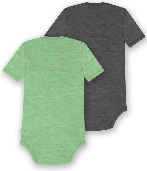 Produktbild Normani 2er Set Baby Merino Body Kurzarm „Tauranga" - 9297 (62)