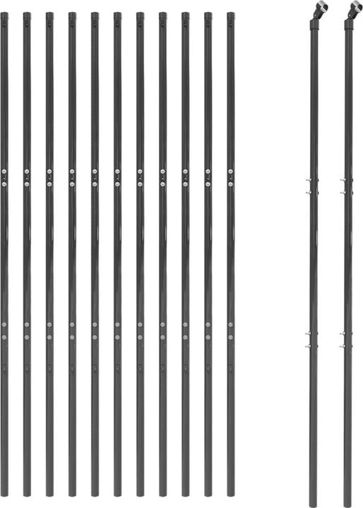 Actual product image VidaXL Maschendrahtzaun Anthrazit 2,2x25 m Verzinkter Stahl