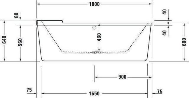 Produktbild Duravit Oval-Badewanne STARCK 180x80 freistehend 2 Rückenschrägen weiss (170 l, 180 cm, 80 cm)