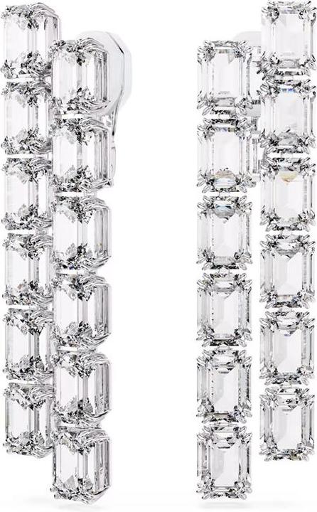 Immagine prodotto Swarovski Fermaglio per orecchie Millenia taglio ottagonale lungo bianco (Metallo Swarovski)