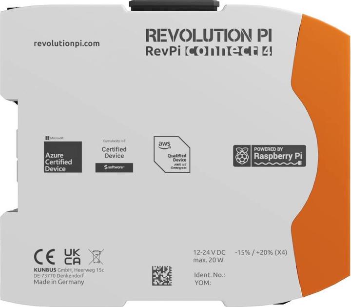 Actual product image Kunbus RevolutionPi Connect 4 PR100376 PLC extension module