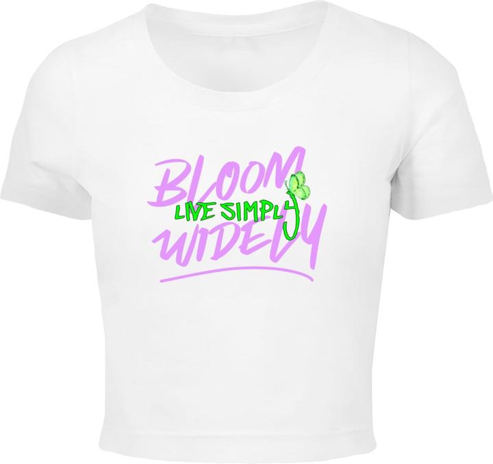 Actual product image Merchcode Ladies Bloom Widely Cropped Tee - 179711 (S)