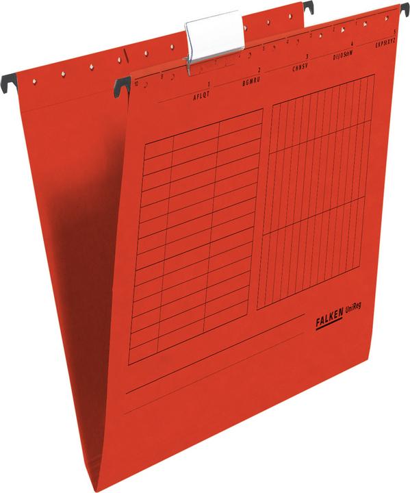 Produktbild Falken Hängemappe UniReg DIN A4 230g/m² Manilakarton recycelt rot 5 St./Pack. (A4, 1 x)
