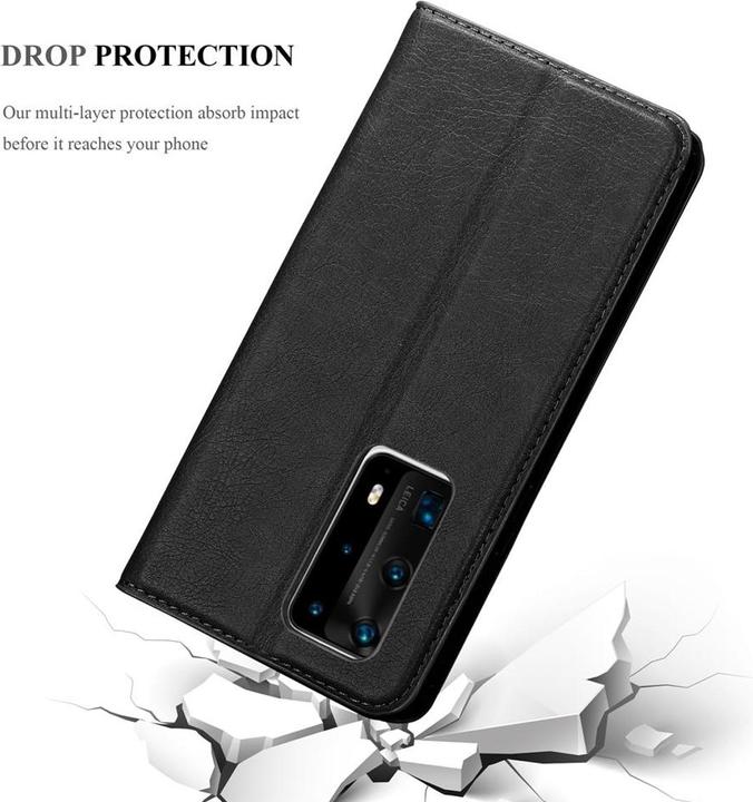 Actual product image Cadorabo Book Invisible Magnet Cover (Huawei P40 Pro+)