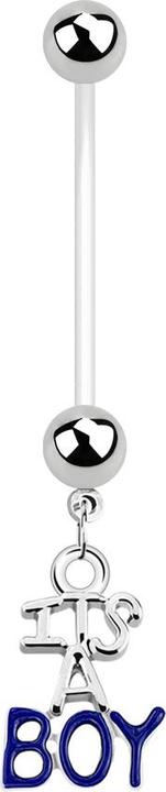 Immagine prodotto Star Piercing Banane Schwangerschaft mit Boy (senza ottone, Bioflex, Acciaio chirurgico 316L)