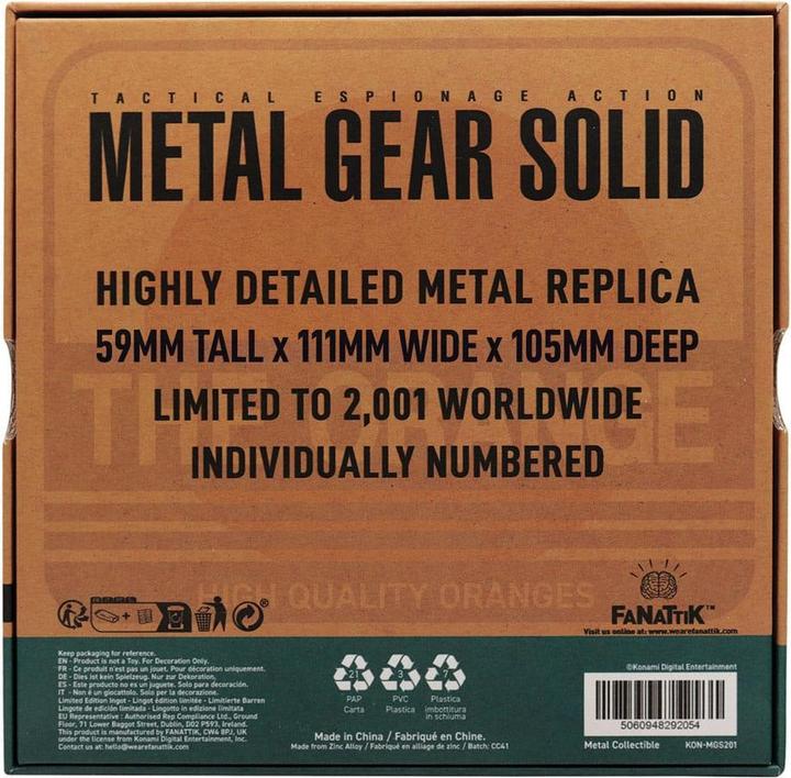 Produktbild Fanattik Metal Gear Solid 2 Replik Cardboard Box