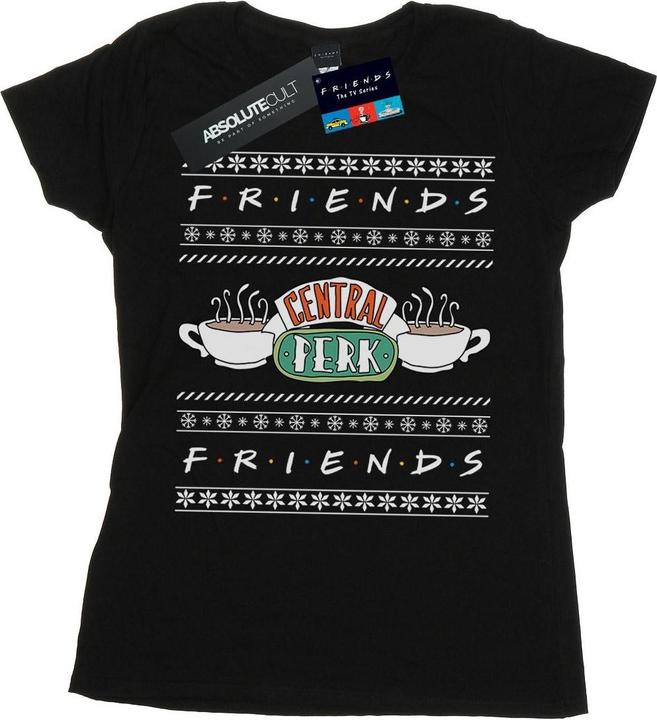 Actual product image Friends Womens/Ladies Fair Isle Central Perk Cotton T-Shirt (L)