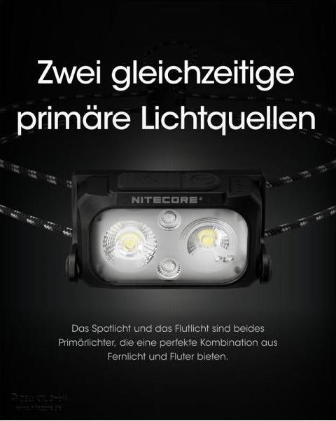 Actual product image Nitecore NU25UL (400 lm)