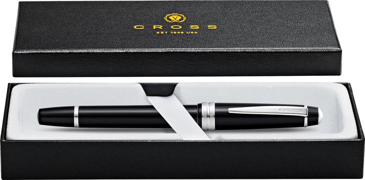 Actual product image Cross Fountain pen Bailey Light Black lacquer M-nib Gift box (black-lacquer, 1 x)