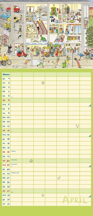 Produktbild Wimmlingen 2025 – Mega-Familienkalender mit 7 Spalten – Mit 2 Stundenplänen und Ferientabelle – (30 x 70 cm, Harter Einband, Deutsch)