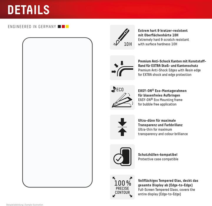 Produktbild Displex Real Glass, Full Cover Panzerglas (1 Stück, Samsung Galaxy S24+, Samsung Galaxy S25+)