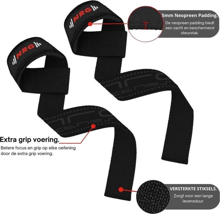 Actual product image NRG Fitness Deadlift Straps Deluxe
