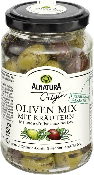 Actual product image Alnatura Organic Olive Mix with Herbs 180g (180 g)