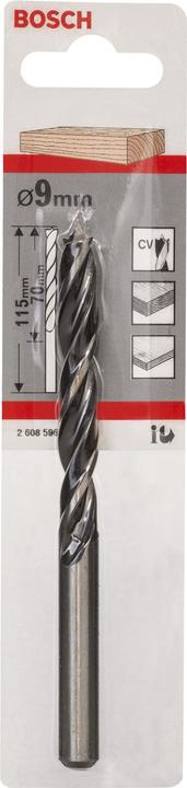 Immagine prodotto Bosch Professional Zubehör Trapano per legno Standard, 9 x 80 x 120 mm, d 9 mm (9 mm)