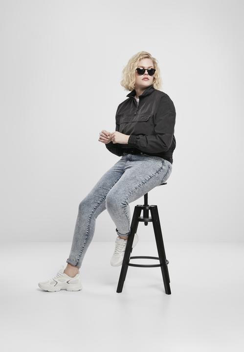 Actual product image Urban Classics Ladies Cropped Crinkle Nylon Pull Over Jacket (XXL)