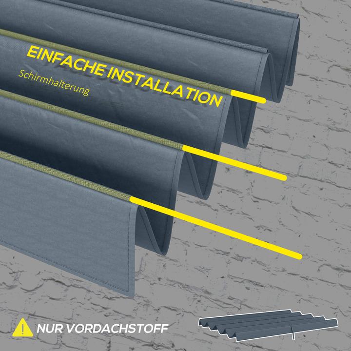 Actual product image Outsunny Replacement roof for 3 x 2.15 m garden pavilions (286 cm, 245 cm)